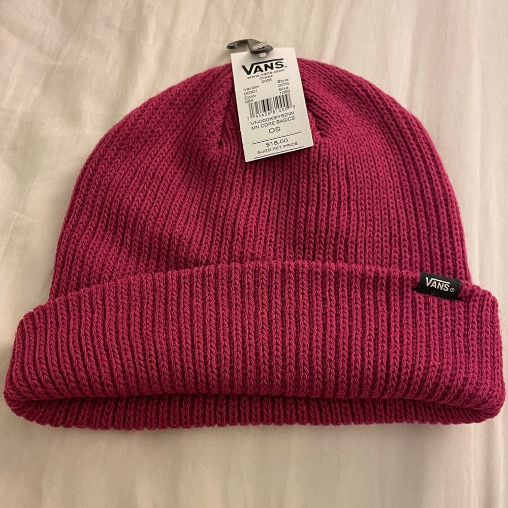 NEW Vans Beanie Hat Pink Fuchsia